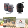Kit casseroles de camping anti-adhésives + 1 éponge offerte