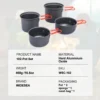 Kit casseroles de camping anti-adhésives + 1 éponge offerte