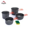 Kit casseroles de camping anti-adhésives + 1 éponge offerte