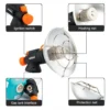Chauffage de camping portable en acier inoxydable Widesea