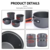 Kit casseroles de camping anti-adhésives + 1 éponge offerte
