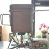 Casserole camping carrée pliante en titane 1400ml