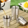 Tasse camping café empilable en acier inoxydable