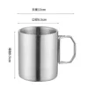 Tasse camping café empilable en acier inoxydable