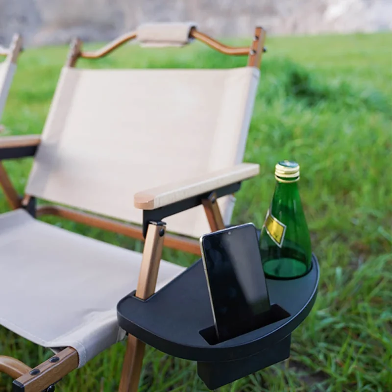 Porte-gobelet pour chaise pliante avec support smartphone