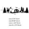 Grand autocollant camping car Forêt étoilée montagne