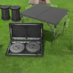Ensemble table et chaises d’extérieur portables pliables pour le camping