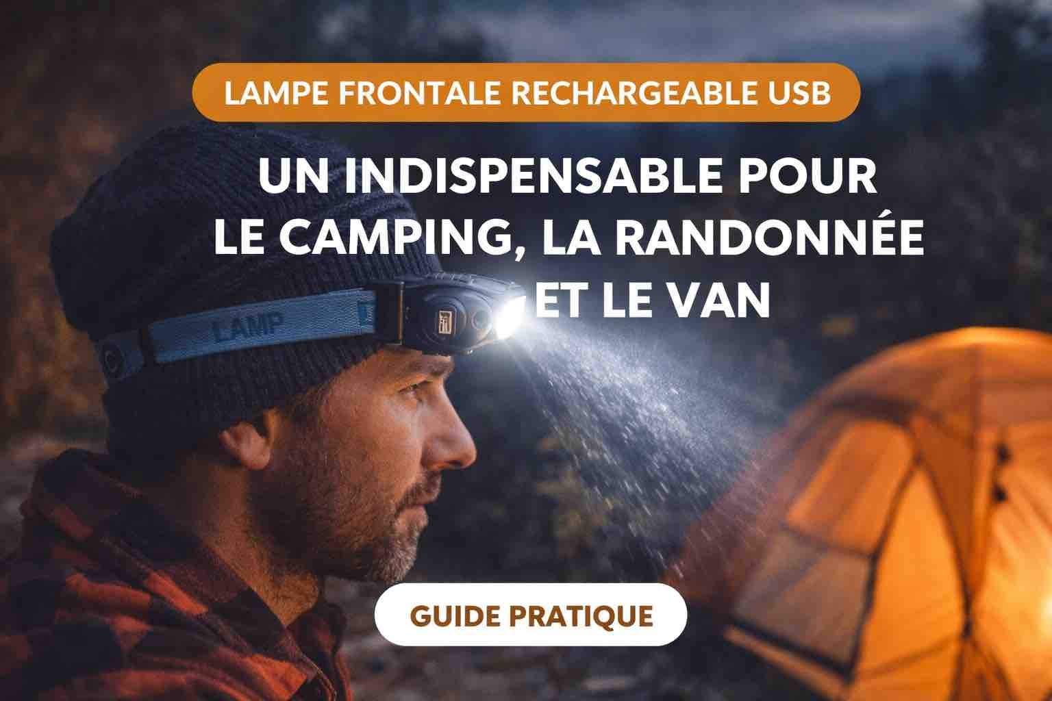 Lampe frontale rechargeable usb - un indispensable pour le camping, la randonnée et le van