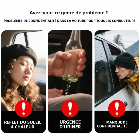 Rideau occultant pour voiture – Séparation intimité et camping