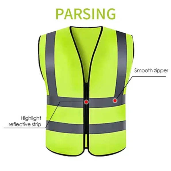 Gilet de sécurité réfléchissant haute visibilité – Jaune ou orange