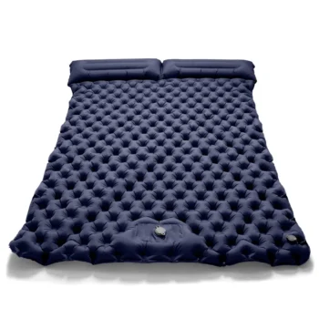 Matelas gonflable 2 places avec pompe intégrée – Camping et bivouac
