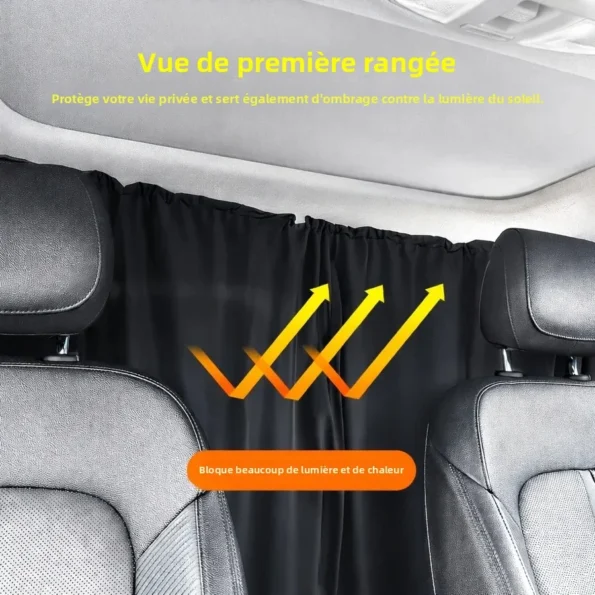 Rideau occultant pour voiture – Séparation intimité et camping