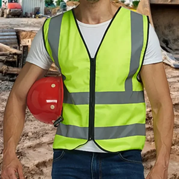 Gilet de sécurité réfléchissant haute visibilité – Jaune ou orange
