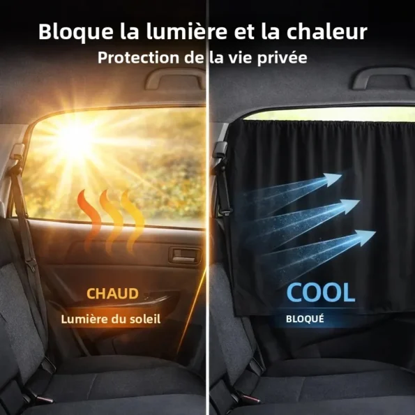 Rideau occultant pour voiture – Séparation intimité et camping