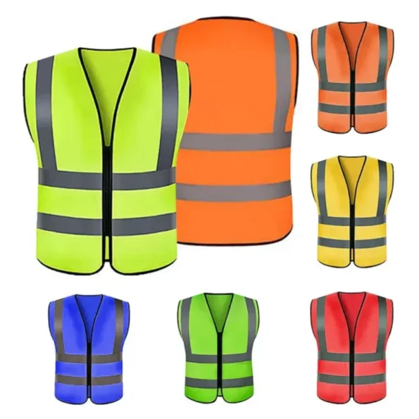 Gilet de sécurité réfléchissant haute visibilité – Jaune ou orange